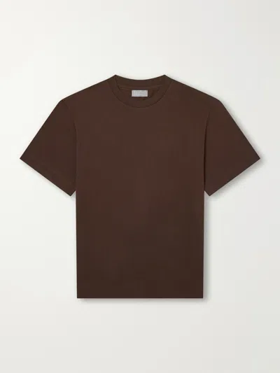 Margaret Howell Cotton-jersey T-shirt In Brown