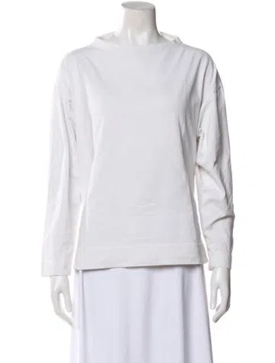 Pre-owned Margaret Howell Crew Neck Long Sleeve Top In White