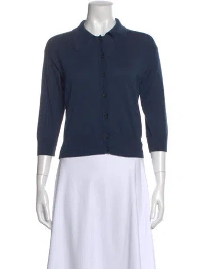 Pre-owned Margaret Howell Crew Neck Sweater In Blue