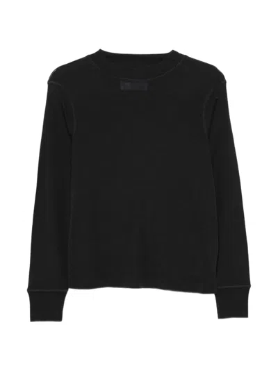 Margaret Howell Crew-neck Long-sleeve T-shirt In Black
