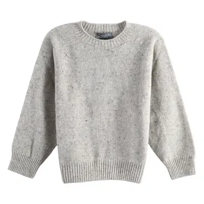 Pre-owned Margaret Howell Donegal Crew Neck 'pebble' | Tan | Women's Size 10