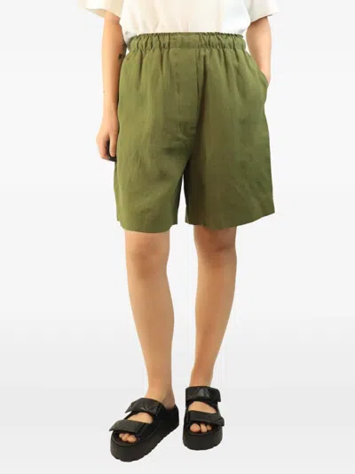 Pre-owned Margaret Howell Elasticated Linen Shorts In Green
