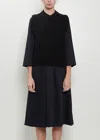Margaret Howell English Rib Pullover Merino Wool Vest In Black
