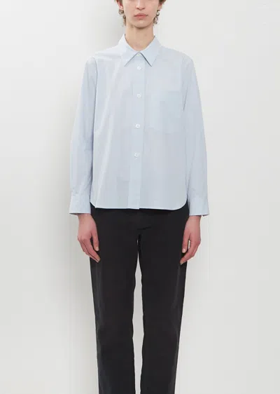 Margaret Howell Faded Cotton Stripe Simple Shirt In Multi