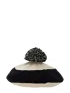 Margaret Howell Hat With Pom Pom In Black