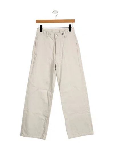 Pre-owned Margaret Howell High-rise Wide Leg Jeans In Neutral