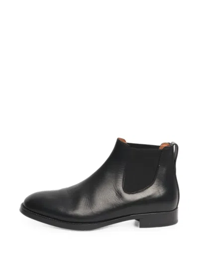 Pre-owned Margaret Howell Leather Ankle Boots In Black