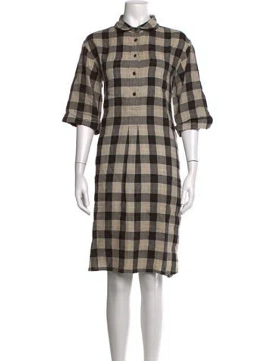 Pre-owned Margaret Howell Linen Knee-length Dress In Neutrals