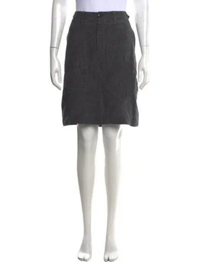 Pre-owned Margaret Howell Linen Mini Skirt In Gray