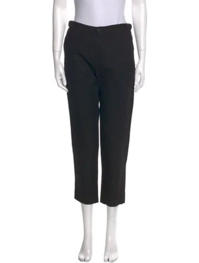 Pre-owned Margaret Howell Linen Straight Leg Pants In Black