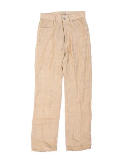 Pre-owned Margaret Howell Linen Straight Leg Pants In Neutrals