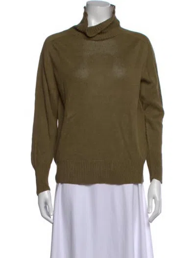 Pre-owned Margaret Howell Linen Turtleneck Sweater In Green