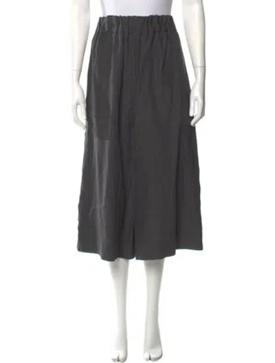 Pre-owned Margaret Howell Linen Wide Leg Pants In Gray