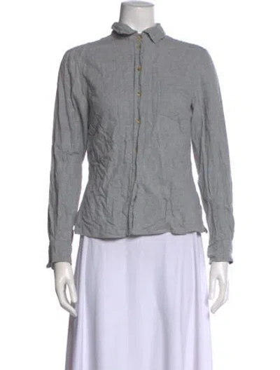Pre-owned Margaret Howell Long Sleeve Button-up Top In Gray