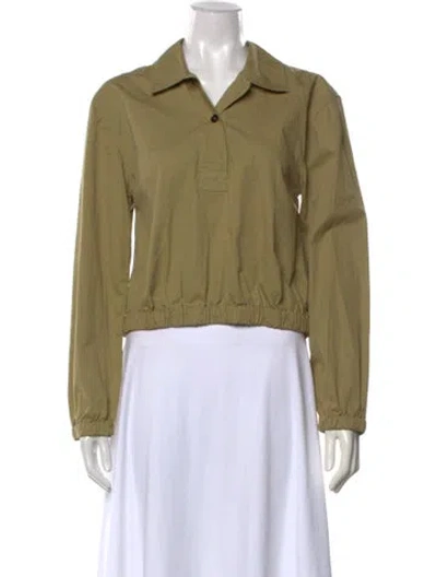 Pre-owned Margaret Howell Long Sleeve Top In Green