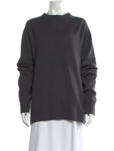 Pre-owned Margaret Howell Merino Wool Crew Neck Sweater In Gray