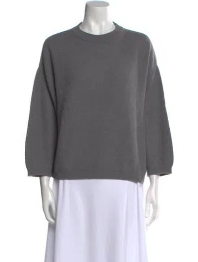 Pre-owned Margaret Howell Merino Wool Crew Neck Sweater In Gray