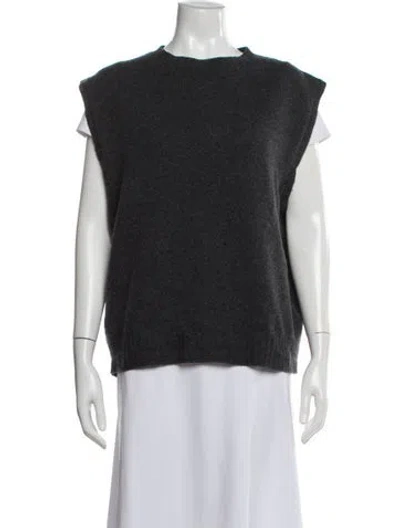 Pre-owned Margaret Howell Merino Wool Mock Neck Sweater In Black