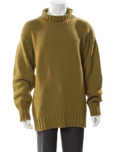 Pre-owned Margaret Howell Merino Wool Turtleneck Pullover In Green