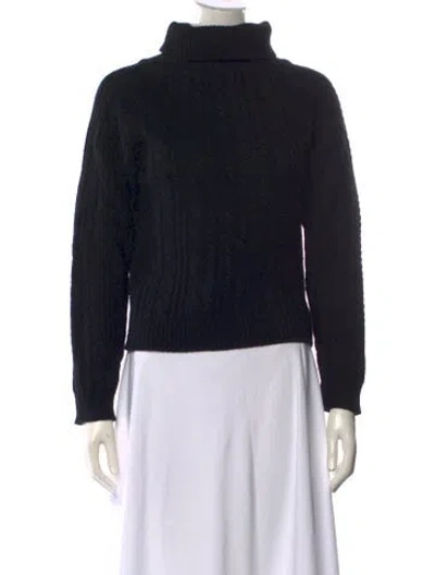 Pre-owned Margaret Howell Merino Wool Turtleneck Sweater In Black