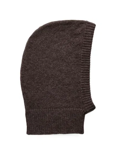Margaret Howell Mhl. Felted Lambswool Hood In Brown