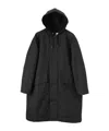Margaret Howell Mhl. Hooded Deck Parka In Black