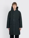Margaret Howell Mhl. Hooded Deck Parka Dry Cotton Canvas In Green