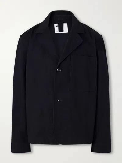 Margaret Howell Mhl. Minimal Cotton-drill Blazer In Black