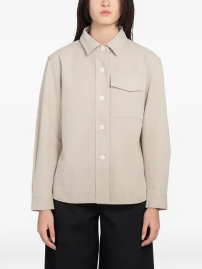 Margaret Howell Mhl. Pocket Shirt In Brown