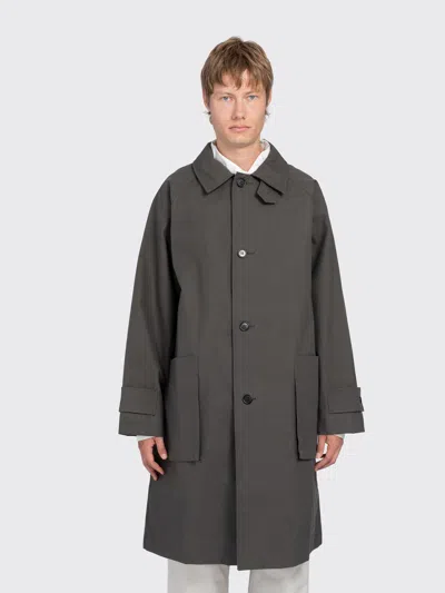 Margaret Howell Railway Mac Trench Coat In Gray