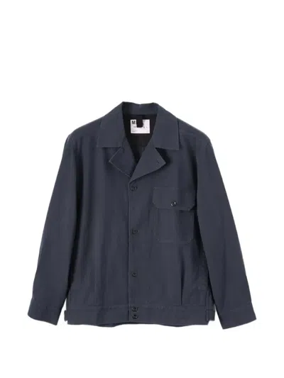 Margaret Howell Mhl. Utility Herringbone Jacket In Blue
