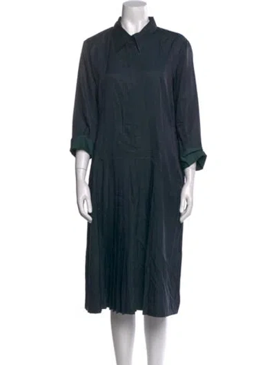 Pre-owned Margaret Howell Midi Length Dress In Blue