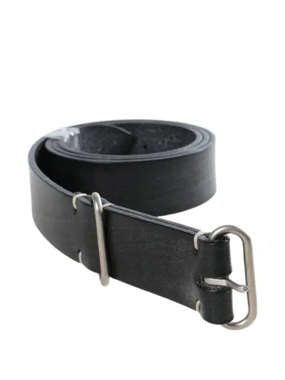 Margaret Howell Minimal Buckle-fastening Leather Belt In Black