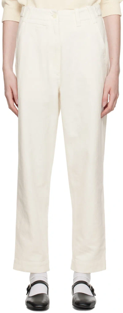 Margaret Howell Off-white Tapered Trousers In Off White