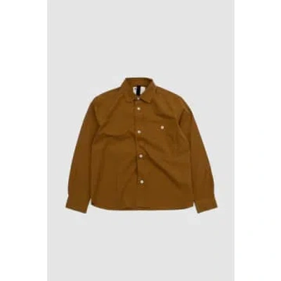 Margaret Howell Overall Shirt Washed Cotton Ochre In Brown