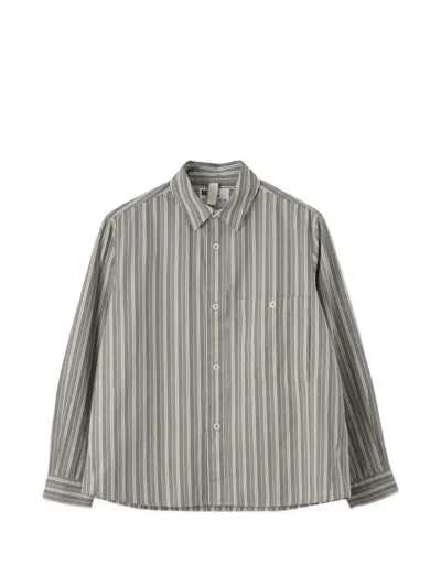 Margaret Howell Overall Striped Shirt In Gray