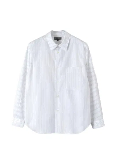 Margaret Howell Pinstripe Shirt In White