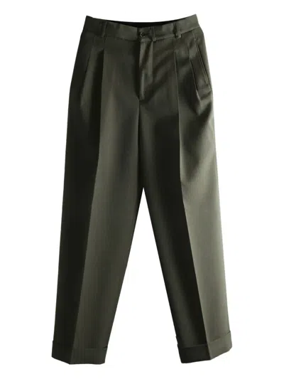 Margaret Howell Pleated Trousers In Green