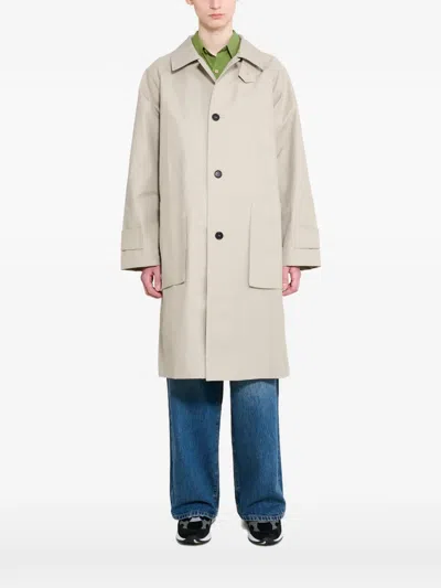Margaret Howell Railway Mac Jacket In Neutral