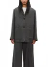 Margaret Howell Relaxed Blazer In Elephant In Black