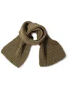 Margaret Howell Ribbed Wool Scarf In Green