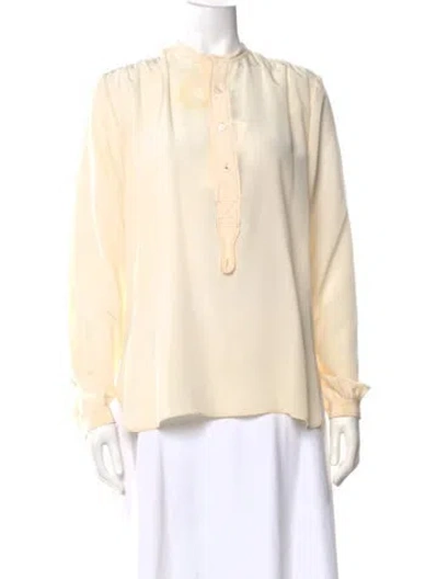 Pre-owned Margaret Howell Silk Long Sleeve Blouse In Neutrals