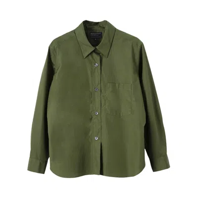 Pre-owned Margaret Howell Simple Shirt 'leaf Green' | Women's Size 10