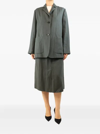Pre-owned Margaret Howell Skirt And Blazer Suit In Grey