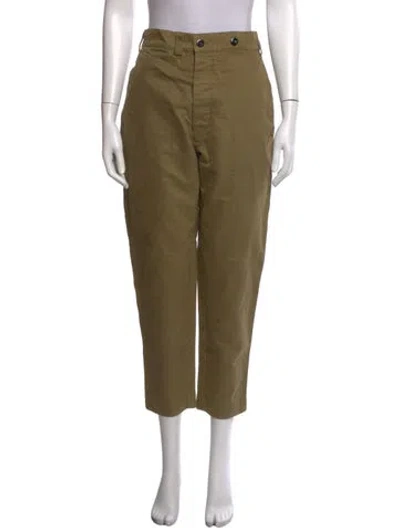 Pre-owned Margaret Howell Straight Leg Pants In Green