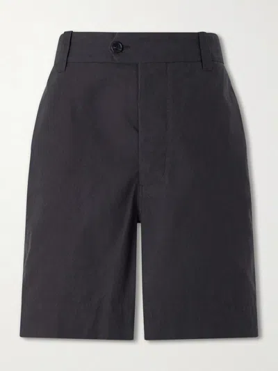 Margaret Howell Straight-leg Cotton Shorts In Gray