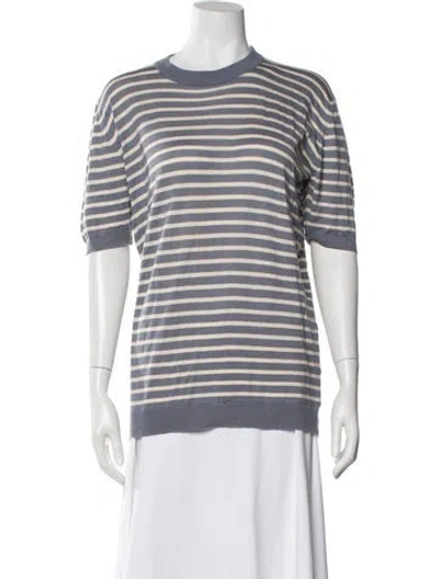 Pre-owned Margaret Howell Striped Crew Neck T-shirt In Multi