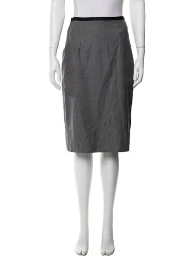 Pre-owned Margaret Howell Striped Knee-length Skirt In Gray