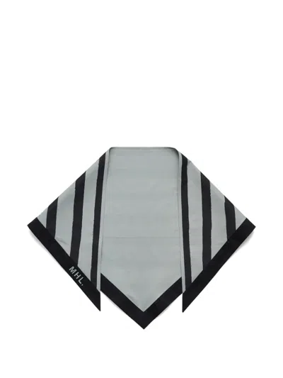 Margaret Howell Stripe-print Scarf In Blue