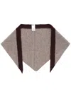 Margaret Howell Tipped Scout Scarf In Gray